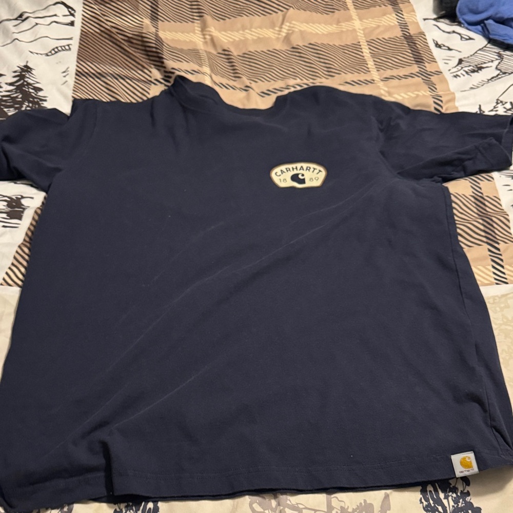 Carhartt Dark Blue Tee with Logo